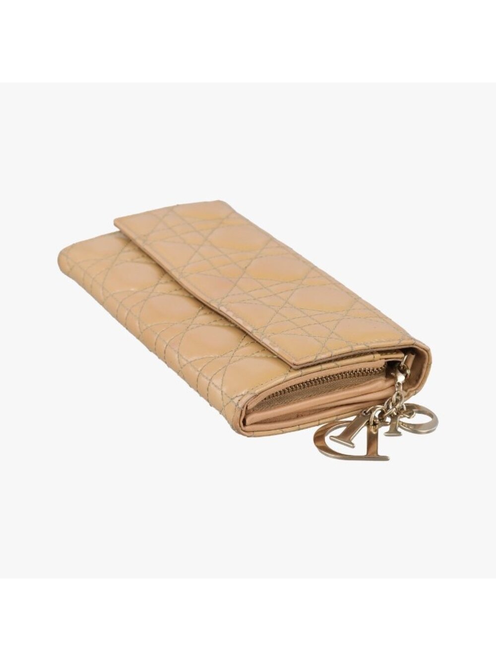 ★SOLD★ Dior Lady Cannage Beige Patent Handbag - Picture 4 of 15